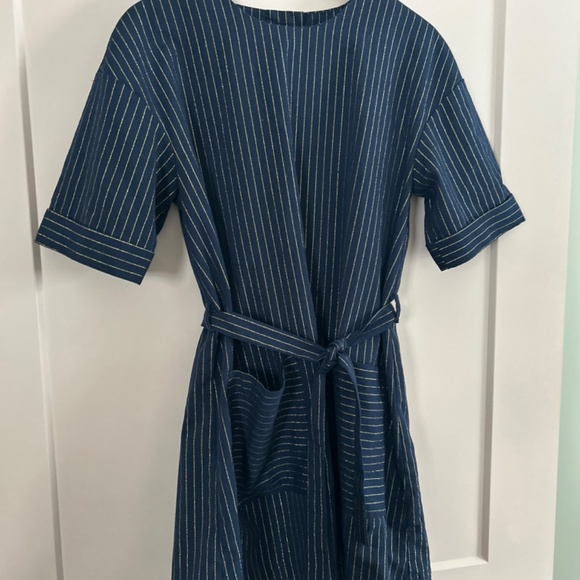 FRNCH - Dress/Navy with gold stripe/ Size M - Picture 2 of 2